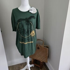 Wizard Of Wizarding World Green Hogwarts Large Graphic T-Shirt New Harry Potter